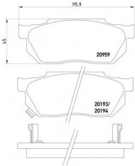 Комплект тормозных колодок HELLA PAGID 8DB 355 005-641