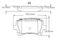 Комплект тормозных колодок BOSCH F 03B 150 364