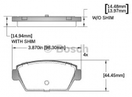 Комплект тормозных колодок BOSCH F 03B 150 408