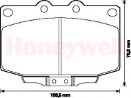 Комплект тормозных колодок BENDIX 572174B