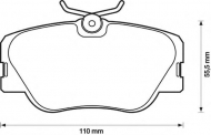 Комплект тормозных колодок BENDIX 571382B