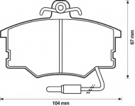 Комплект тормозных колодок BENDIX 571426B