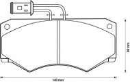 Комплект тормозных колодок BENDIX 571446B
