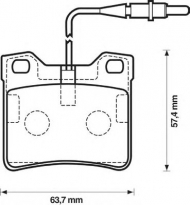 Комплект тормозных колодок BENDIX 571845B