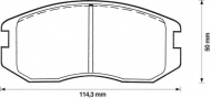Комплект тормозных колодок BENDIX 572375B