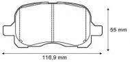 Комплект тормозных колодок BENDIX 572468B