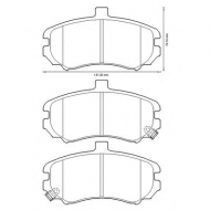 Комплект тормозных колодок BENDIX 572622B