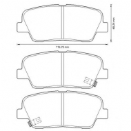 Комплект тормозных колодок BENDIX 572639B