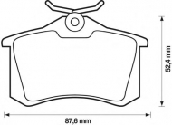 Комплект тормозных колодок BENDIX 573032B