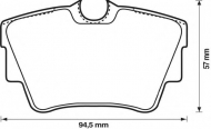 Комплект тормозных колодок BENDIX 573059B