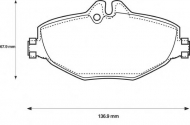 Комплект тормозных колодок BENDIX 573091B