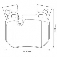 Комплект тормозных колодок BENDIX 573310B