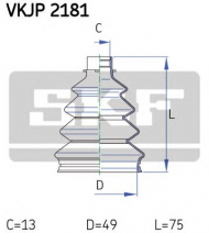 Комплект пыльника SKF VKJP 2181