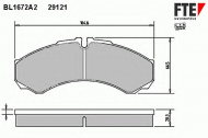 Комплект тормозных колодок FTE BL1672A2