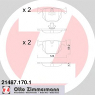 Комплект тормозных колодок ZIMMERMANN 21487.170.1