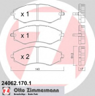 Комплект тормозных колодок ZIMMERMANN 24062.170.1
