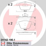 Комплект тормозных колодок ZIMMERMANN 24142.190.1