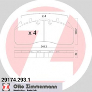 Комплект тормозных колодок ZIMMERMANN 29174.293.1
