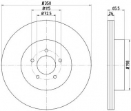 Тормозной диск HELLA 8DD 355 117-811