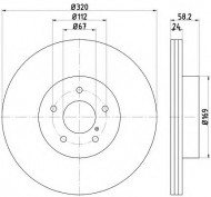 Тормозной диск HELLA 8DD 355 113-991