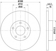 Тормозной диск HELLA 8DD 355 102-771
