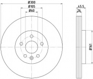 Тормозной диск HELLA 8DD 355 118-391