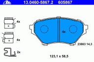 Комплект тормозных колодок ATE 13.0460-5867.2