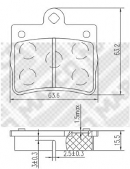 Комплект тормозных колодок MAPCO 6780