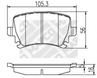Комплект тормозных колодок MAPCO 6696