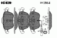 Комплект тормозных колодок ICER 181864