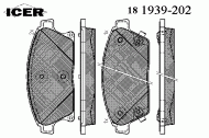 Комплект тормозных колодок ICER 181939-202