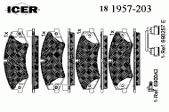 Комплект тормозных колодок ICER 181957-203