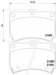 Комплект тормозных колодок PAGID T3014
