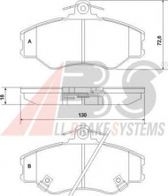 Комплект тормозных колодок A.B.S. 36871 OE
