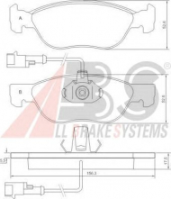 Комплект тормозных колодок A.B.S. 36893 OE
