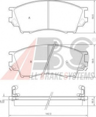 Комплект тормозных колодок A.B.S. 36929 OE