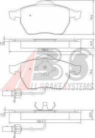 Комплект тормозных колодок A.B.S. 37239 OE