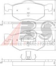 Комплект тормозных колодок A.B.S. 37255
