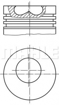 Поршень MAHLE ORIGINAL 009 07 01