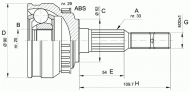 Шарнирный комплект OPEN PARTS CVJ5047.10