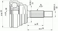 Шарнирный комплект OPEN PARTS CVJ5204.10
