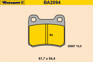 Комплект тормозных колодок BARUM BA2094