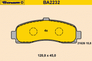 Комплект тормозных колодок BARUM BA2232