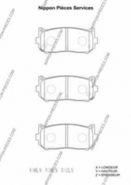 Комплект тормозных колодок NPS K361A04