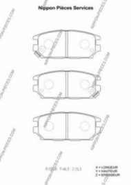 Комплект тормозных колодок NPS M361I17