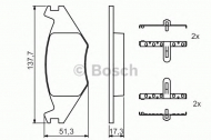 Комплект тормозных колодок BOSCH 0 986 468 890