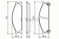 Комплект тормозных колодок BOSCH 0 986 493 480