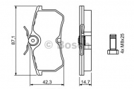 Комплект тормозных колодок BOSCH 0 986 494 011