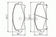 Комплект тормозных колодок BOSCH 0 986 494 382