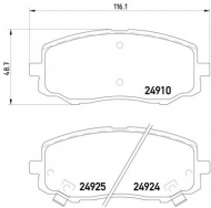 Комплект тормозных колодок HELLA PAGID 8DB 355 014-901